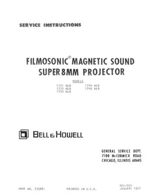 Bell & Howell projector 1731 33 1742 45